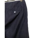 Talbots 100% Linen Wide Leg Pants Women Size 2 Navy Blue Nautical Button Classic Photo 3