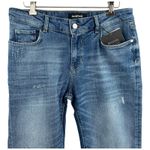 Desigual ‎ Boho Embroidered Crystal Embellished Straight Leg Jean US 4 New Photo 2