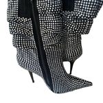 Jeffrey Campbell Cry4U Slouch Crystal Black Heeled Boots size 8 Photo 7