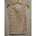 Lew Magram Vintage Pink Stretch Lace Top Cami Scallop Bottom Size M Photo 1