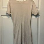 l*space L* Dress Cream Cotton Light Short Sleeve Front Twist Knit Womens Size XS Photo 2