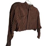 Vintage Cash! New York Cropped Blouse with Padded Shoulders Size M Photo 2