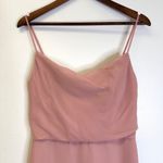 Revelry Skye Chiffon Side Split‎ Dress Blush Rosette Pink Size 6 Photo 1