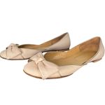Valentino Garavani  Blush Pink Leather Flats Bow Knot Detail Size 37.5 / 7 Photo 1
