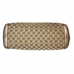 Gucci Bella GG Canvas Leather Shoulder Bag Braided Leather Strap & Bamboo Tassel Photo 4