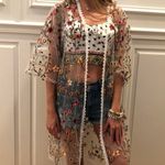 Ross Embroidered Floral Mesh Shawl/Cover Up Photo 0