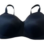 Auden Solid Black Full Coverage Bra Plus Size 44DDD Lightly Lined Wirefree Black Photo 0