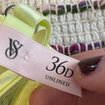 Victoria's Secret NWT  Sheer Shine Low-Cut Demi Bra Citron Glow 36D Mermaidcore Photo 10