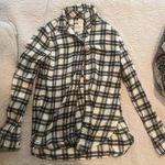 American Eagle  black and white plaid flannel size xs Photo 0