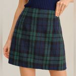 Rihoas Green Plaid Straight Mini Skirt Size 6 Photo 0