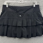 Lululemon  Run Pace Setter Skirt Skort Black Athletic Tennis Golf Women's 8 Photo 0
