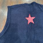 Marsh Landing Vintage Festive Red White and Blue Knit Vest with Star and Heart Patterns Photo 5