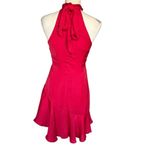 Saints + Secrets Women's Halterneck Ruffle Asymmetrical Hem Dress Red Size S Photo 2
