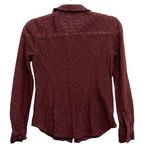 Loft  Burgundy Lace Blouse - Elegant Long Sleeve Top Photo 3