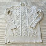 Pretty Guide  White Cable Knit Mock Neck Sweater Size S Photo 1