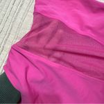 Vintage 90s Pink High Leg Mesh Detail One Piece Swimsuit Size 10 Photo 2