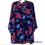 JODIFL  medium women’s long bell sleeve hi low floral dress with side pockets Photo 11