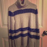 Universal Threads Universal Thread Oversized Sparkle Striped Turtleneck Sweater Photo 2