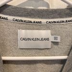 Calvin Klein  Jeans Women’s Size Small Gray‎ Sweatshirt Cropped Long Sleeve Boxy Photo 2