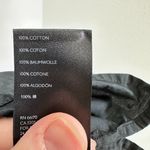 Maeve Anthropologie Black Mock Neck Ruffle Hem Poplin Cotton Blouse Size 4 Photo 3