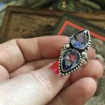 Tanzanite Sterling Silver Ring Size 8 Purple Photo 3