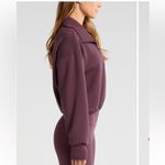 Zella NWT  Soft Modal Blend Half Zip Pullover Sweater Sz Large Burgundy Fudge Photo 2