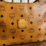 MCM Cognac Visetos Coated Canvas Shoulder Bag Leather Monogram Gold Vintage Photo 2