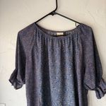 Love Olive CO Size‎ Medium Blue Floral Peasant Ruffle Sleeve Photo 1