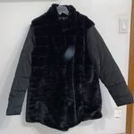 Maison Jules NWT $150 Black Reversible Faux Fur Coat XXL Photo 3
