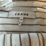 frame denim  White and Tan/Cream Striped Button Down Shirt Photo 6