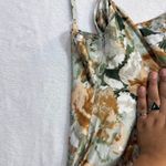 Utnisan M Floral Satin Slip Dress Cowl Neck Maxi Coquette Summer Sexy Wedding Green Size M Photo 7