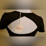 Alythea Black Dropped Waist Pleated Short Sleeve Dress  ModCloth Size Small Photo 4