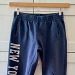 Brandy Melville  John Galt New York Rosa Jogger Sweatpants, Navy Blue sz. S Photo 4