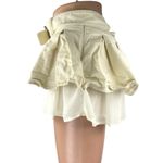 Loba Women's Cream White Pleated Ruffled Belted Mini A Photo 1