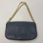 Coach Kleo Crossbody Navy Blue Suede Denim Leather Chain Gold Strap Mini Purse Photo 6