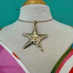 Nordstrom New Bijoux Envie 14K Gold Starfish Beach Statement Necklace Photo 2