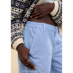 Aerie Barrel Leg Pants Womens Size M Light Blue Cotton Comfort Relaxed Fit NWT Photo 4