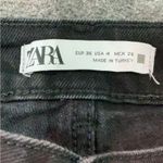 ZARA  Cropped Flare Black Denim - Size 4 Photo 1