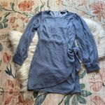 LULU’S Much Love Light Blue Swiss Dott Long Sleeve Tie Photo 5