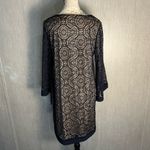Emma & Michele  Navy Lace Long Sleeve Dress Size Medium Photo 4