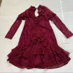 For Love & Lemons NWT Daphne Mini Dress Bordeaux, S Photo 2