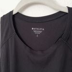Athleta [] Black Grid Knit Singlet Side Slit Workout Tank Top NWT Size Large L Photo 11