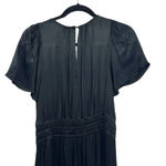 Anthropologie  The Somerset Jumpsuit Black‎ Satin Wide Leg Short Sleeve Black XS Photo 9