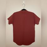 FIGS Technical Collection Short Sleeve Button Top, Dark Cherry, Size XS, NWOT Photo 1