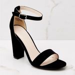 Bamboo Vegan Suede Ankle Strap Heels‎ Photo 5