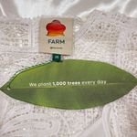 Farm Rio NWT Guipire Short Sleeve Blouse Size XS White Crochet Pineapple Beachy Photo 7