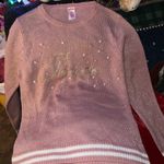 Holiday Time Pink Beaded beaded sweater with a very classy look Photo 4