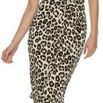 Jennifer Lopez  Animal Print Midi with Sleeve Cut Outs and Front Knot Photo 0