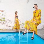 La DoubleJ Summer Visconti Silk Maxi Dress Yellow Floral Print Size XS NWOT Photo 14