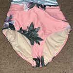 ALBION FIT Albion Island Fever Floral Stripe Castaway One Piece Swimsuit Zip Tie Back XL Photo 5